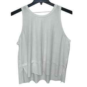 CALIA Women's Scoop‎ Back Tank Ivory Size XL Sleeveless Solid WAX11268